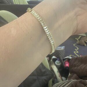 Neiman Marcus 14K Gold Plated 4MM Classic CZ Bracelet